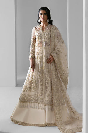 Woman wearing a traditional beige embroidered outfit with a white background.
Eclipse_By_Ruuposh_Collection_6