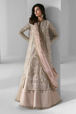 Woman wearing an embroidered beige traditional outfit with a pink dupatta against a white background.
Ember_By_Ruuposh_Collection_3